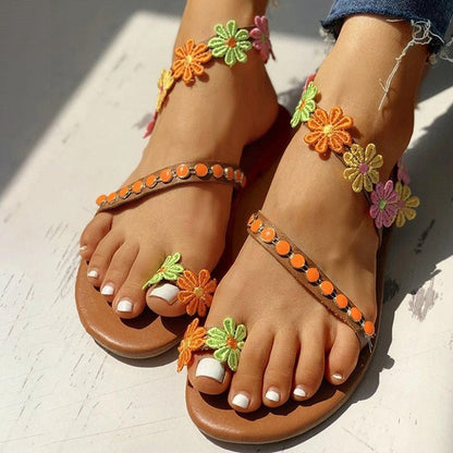 Summer Beach Flower Sandals For Women
