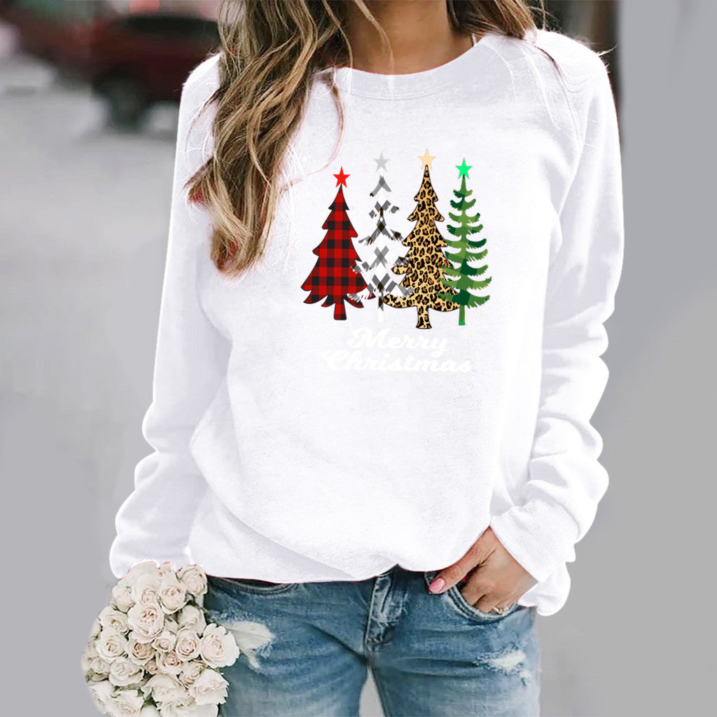 Merry Christmas Tree Round Neck Sweater