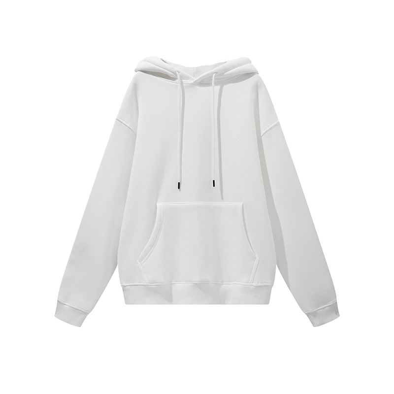 Unisex Solid Color Thick Hooded Sweater