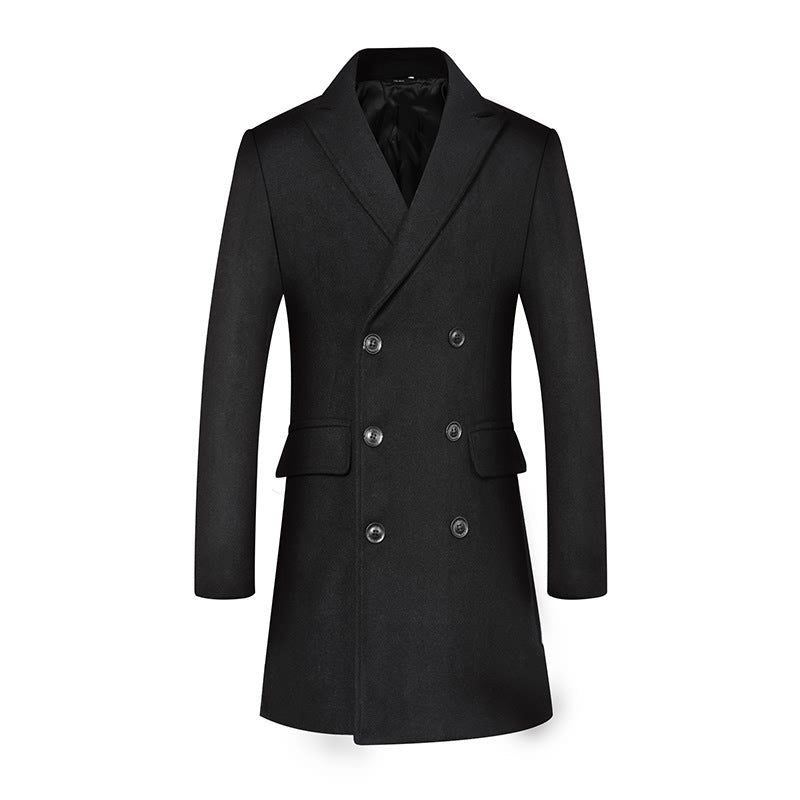 Men's Winter Double Breasted Wool Jacket