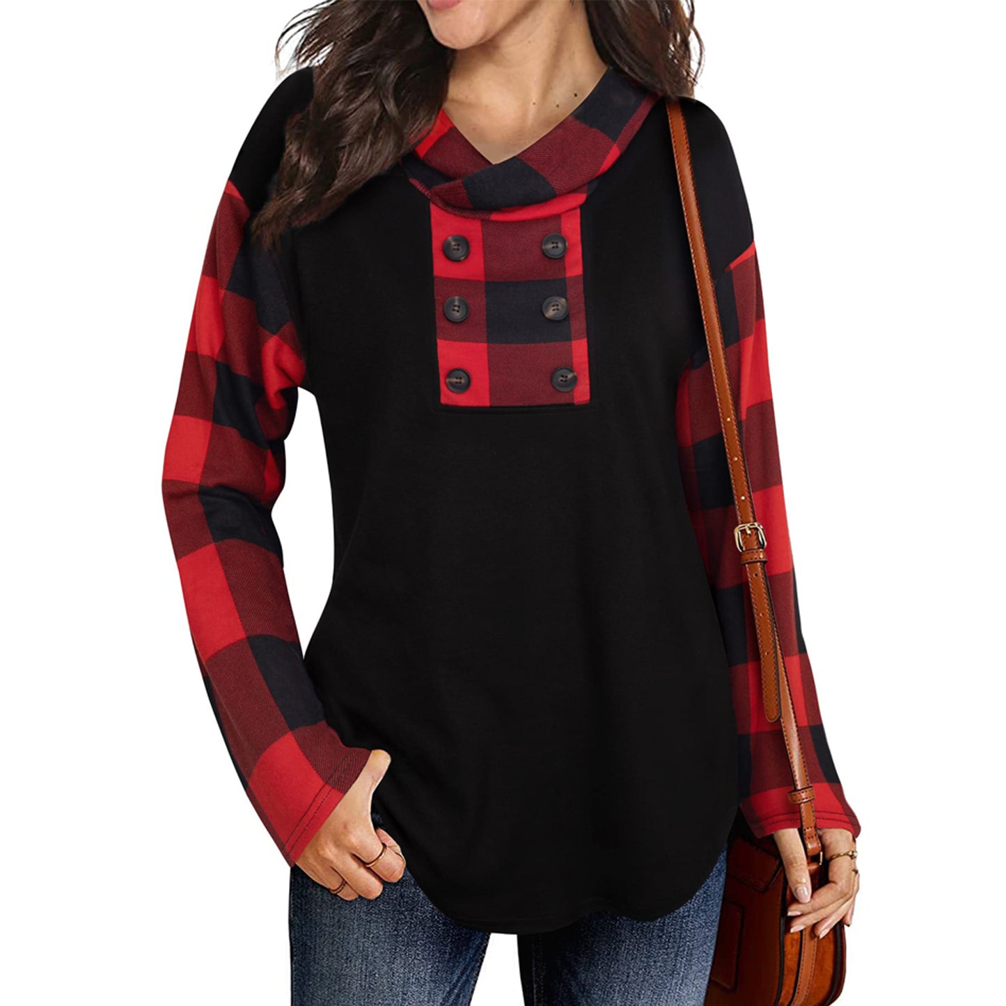 Women's Casual Plaid Hoodie