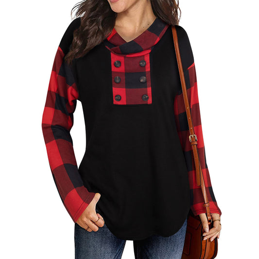 Women's Casual Plaid Hoodie