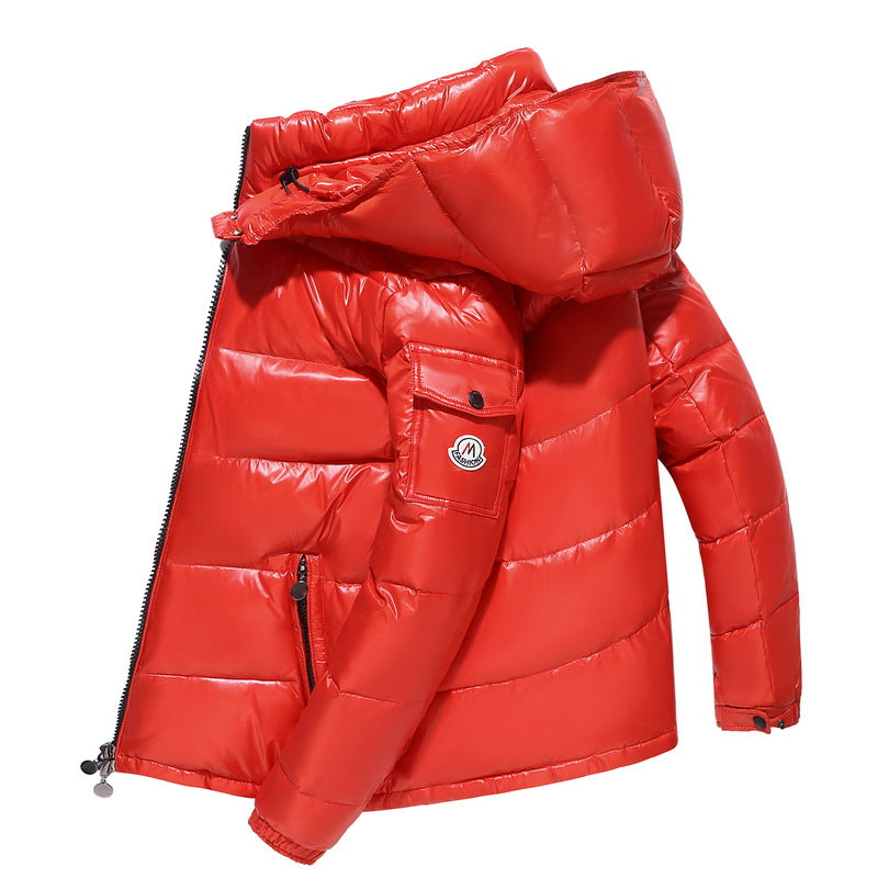 Men's Shiny Down Jacket Thin And Thick Unisex Jacket
