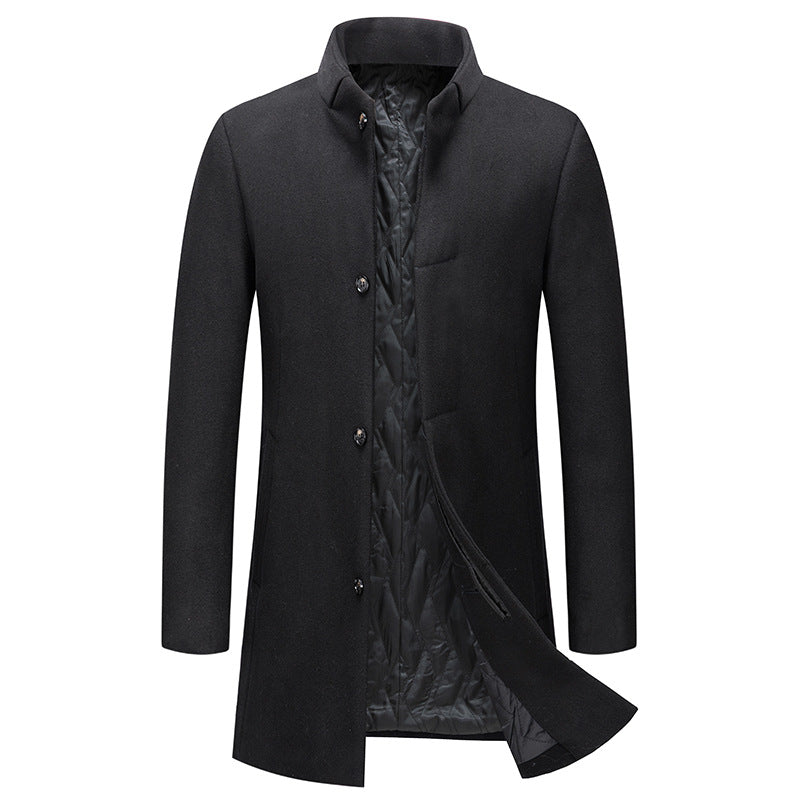 Men's Formal Stand Collar Button Cardigan Jacket
