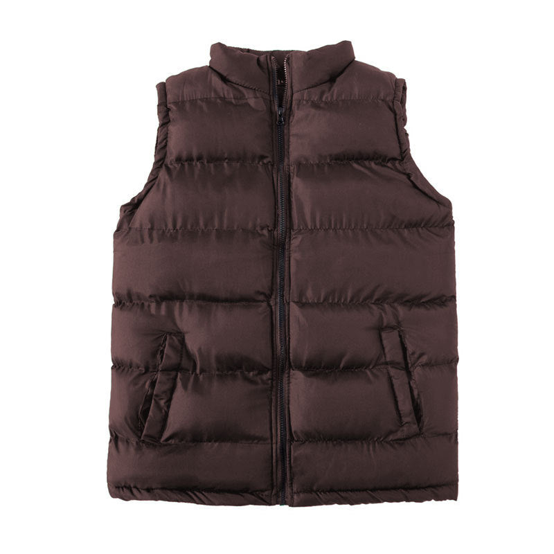 Men's Stand Collar Sleeveless Winter Vest Jacket