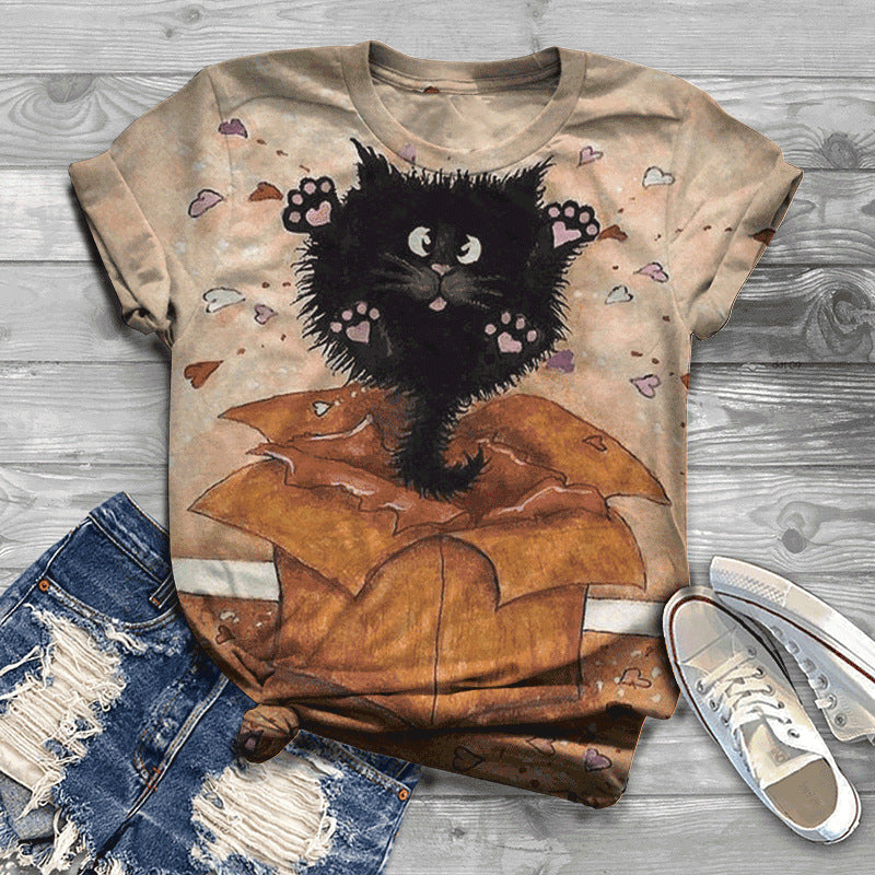 Women's Cross Print Long Sleeve Crewneck Top