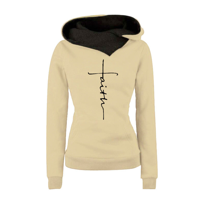 Womens Faith Hoodie Sports Casual Sweater