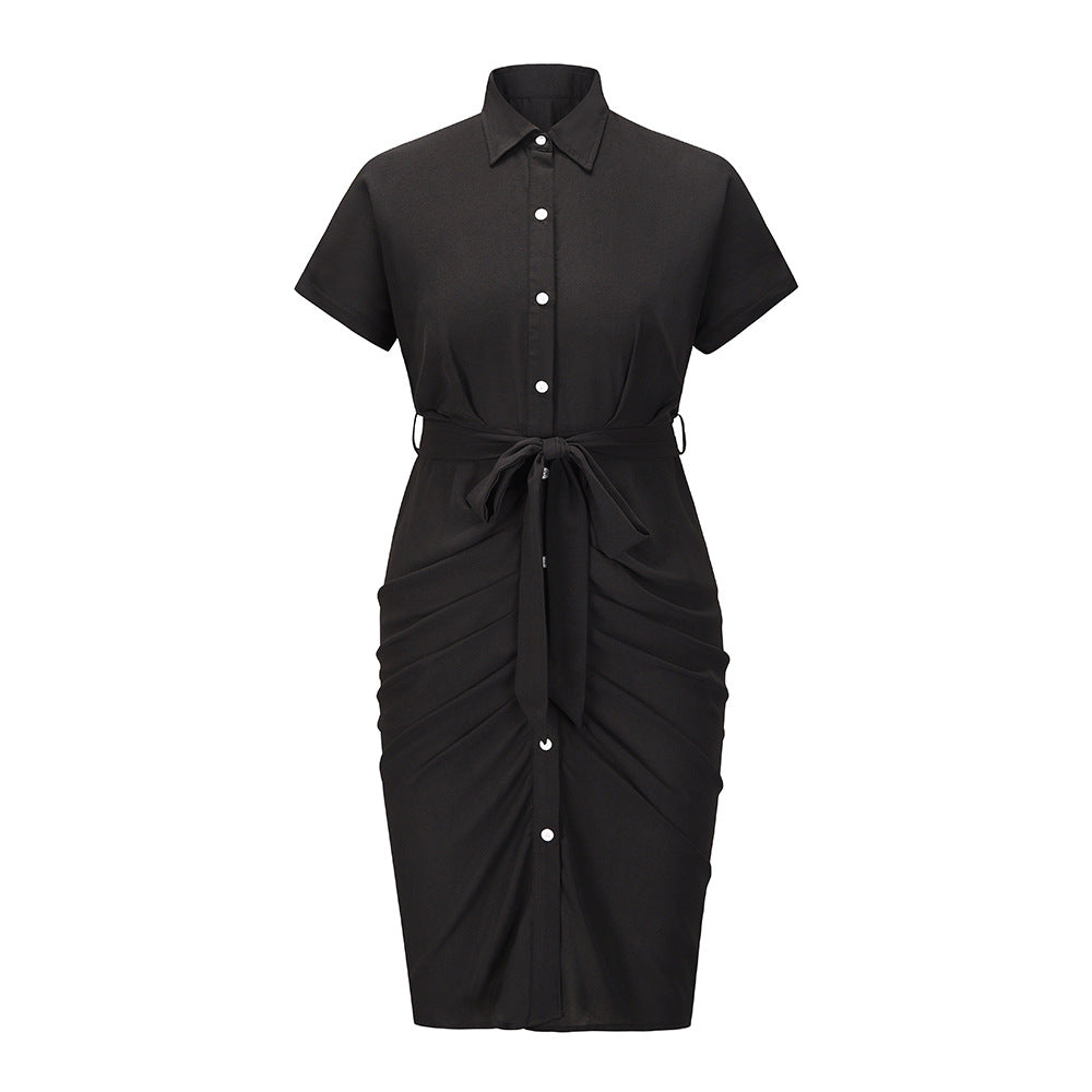 Spring Shirt Short Sleeve Dress