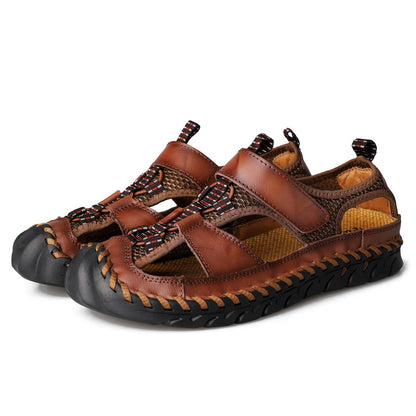 Men'S Summer Casual Sandals Leather Shoes