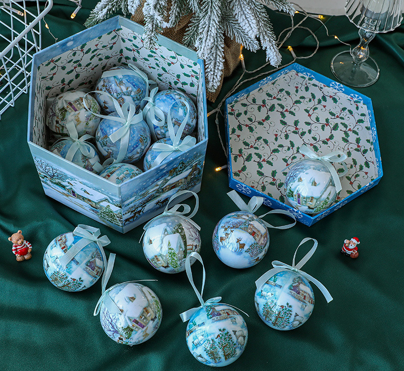 Christmas Snowflake Snowman Bubble Christmas Tree Ornament