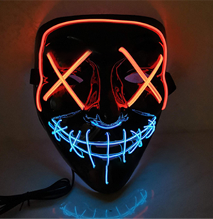 Halloween Clowing Cool Mask Flashing Blood Horror Thriller Flashing LED Mask