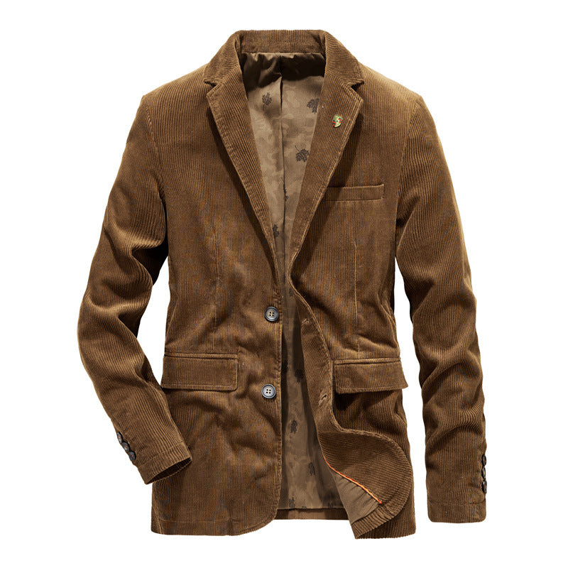 Men's Retro Casual Corduroy Blazer Sports Jacket