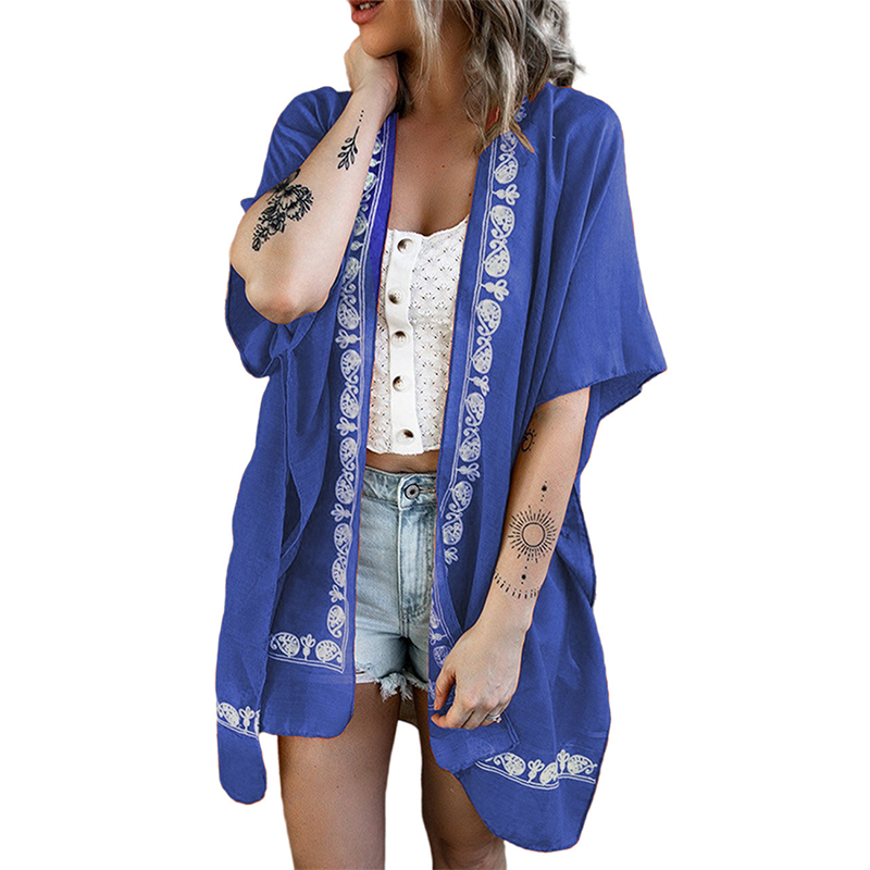 Women's Beach Loose Print Blouse