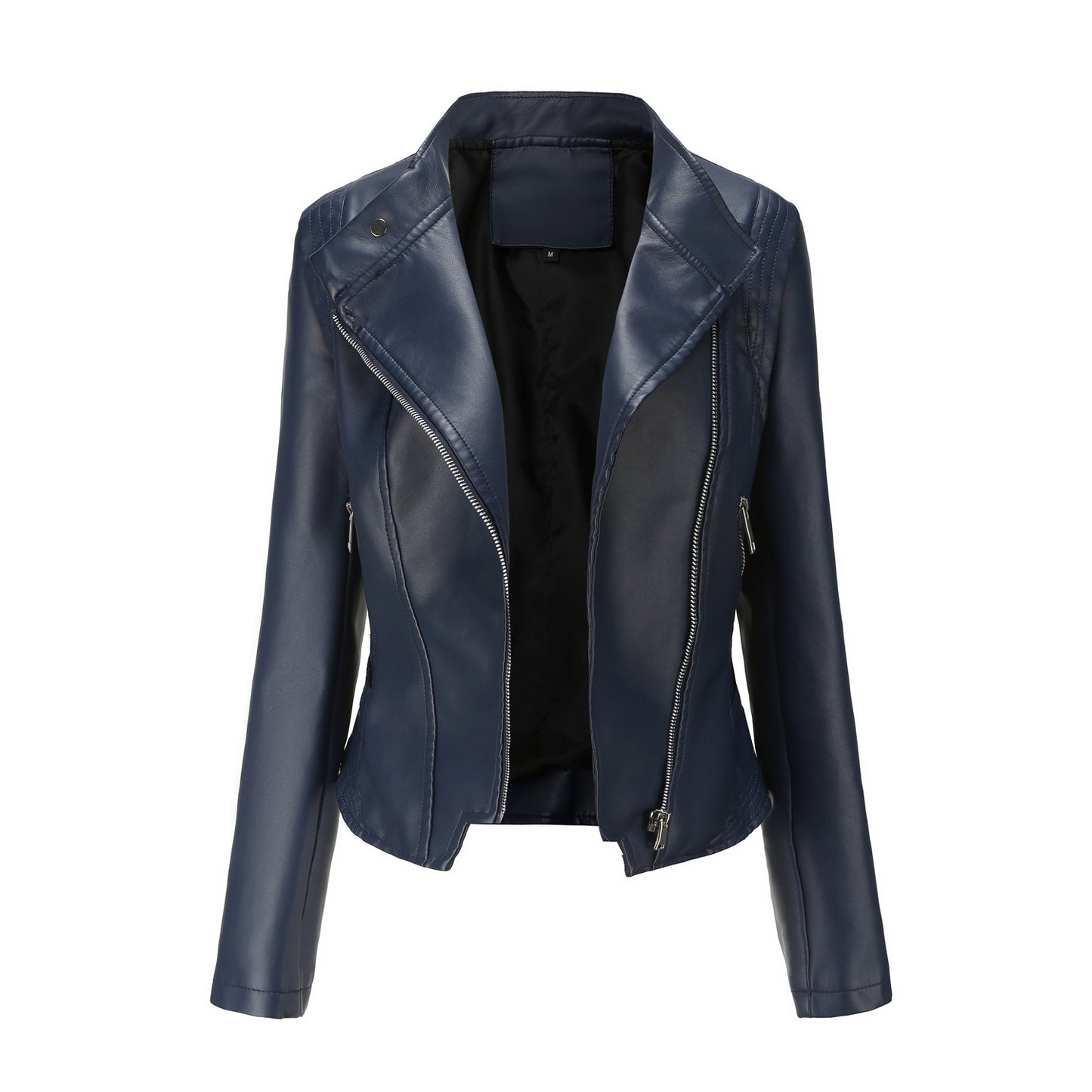 Woman Stand-collar Autumn Leather Jacket