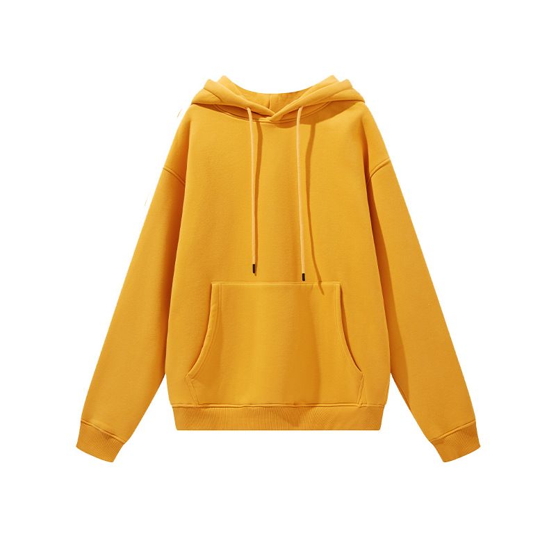 Unisex Solid Color Thick Hooded Sweater