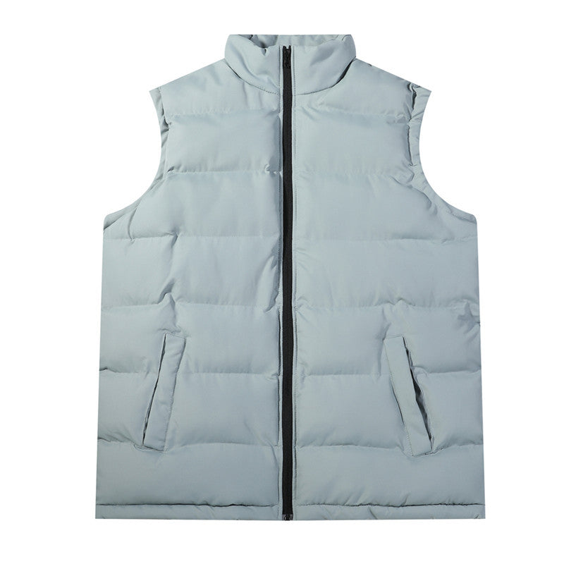 Men's Stand Collar Sleeveless Winter Vest Jacket