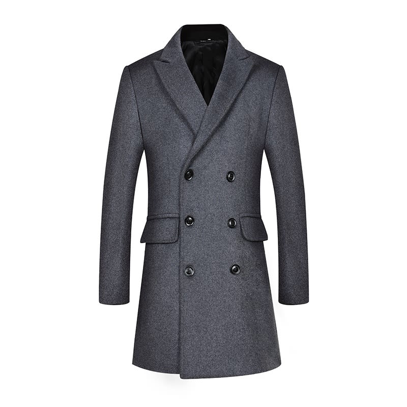 Men's Winter Double Breasted Wool Jacket