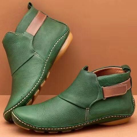 Women's Comfort Leather Flat Boots