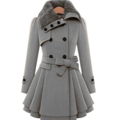 Women's Double Breasted Padded Coat