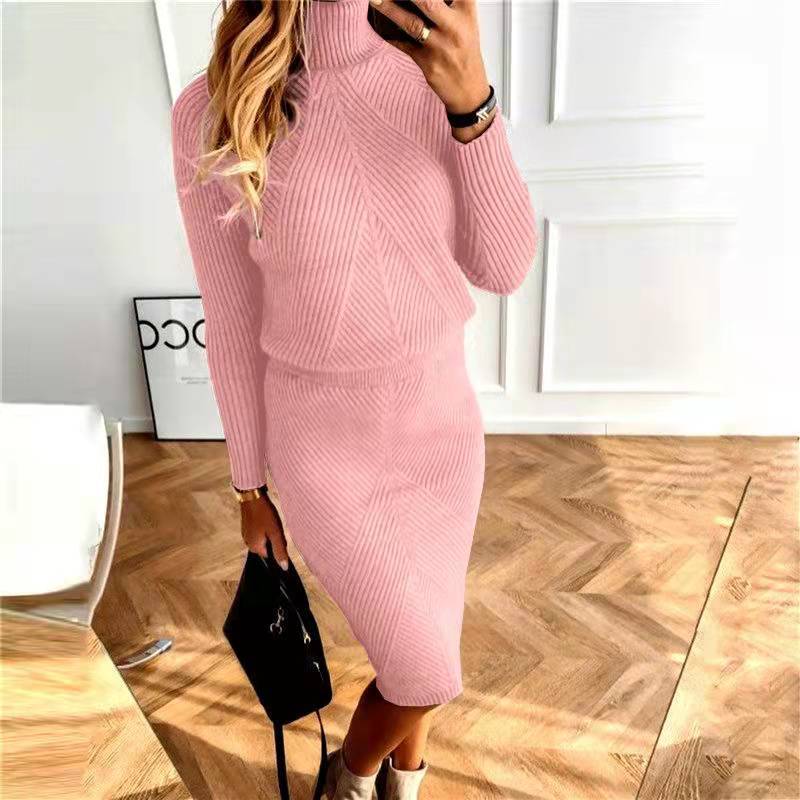 Women's Loose Casual Knitted 2 Piece Dress