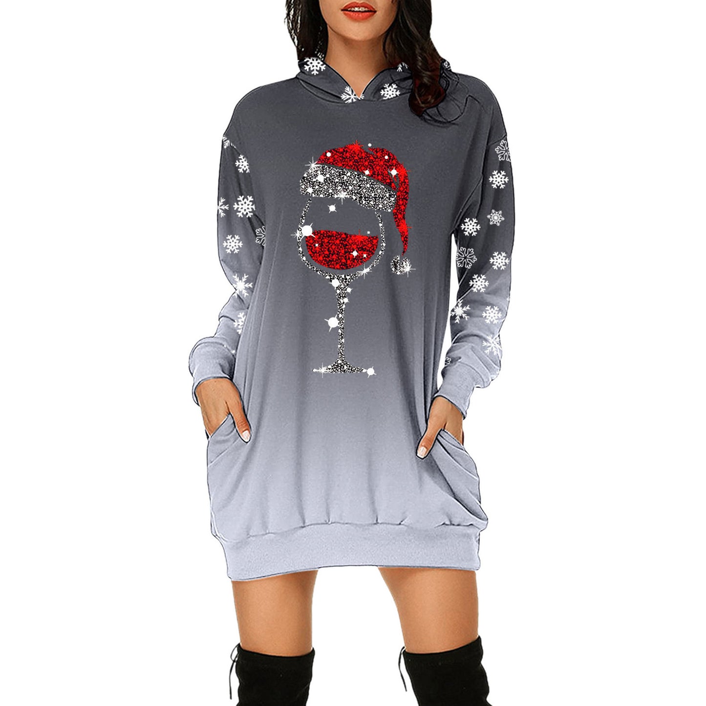 Christmas Hoodie Dress For Women