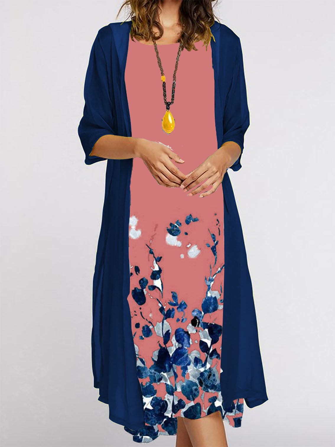 Women Printed Tank Top 2-Piece Dress