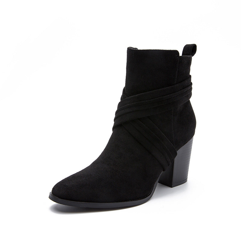 Women's Martin Boots Leather Fleece Boots