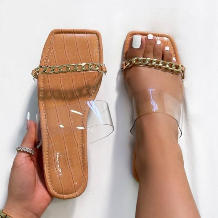 Women's Flat Square Toe Fashion Slippers