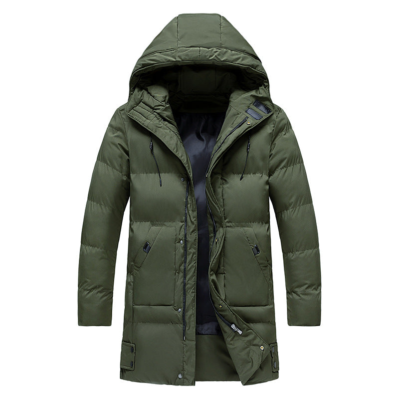 Men's Thick Hooded Long Coat 8XL