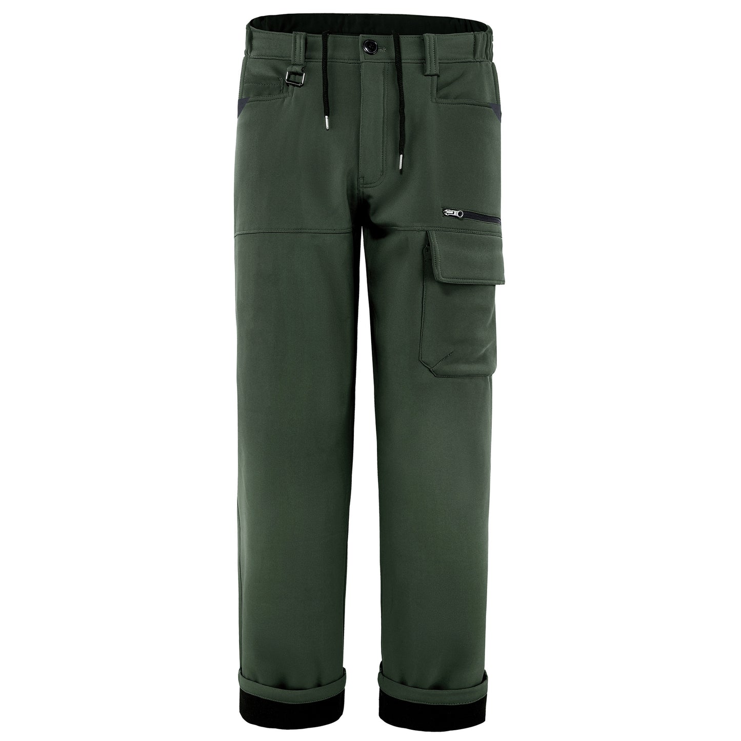 Men Plus Fleece Waterproof Multi-pocket Sports Long Pants