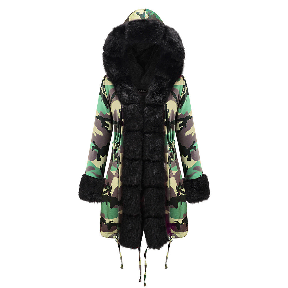 Women Fur Collar Coat Winter Coat