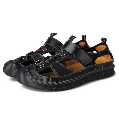 Men'S Summer Casual Sandals Leather Shoes