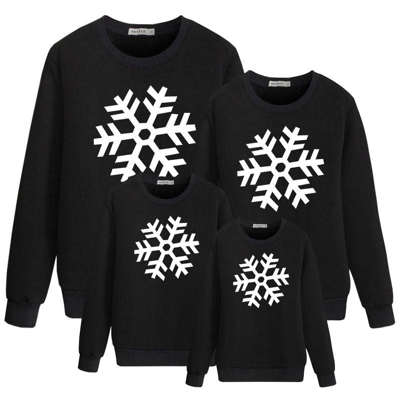 Parent-child Merry Christmas Check Letter Sweatshirt