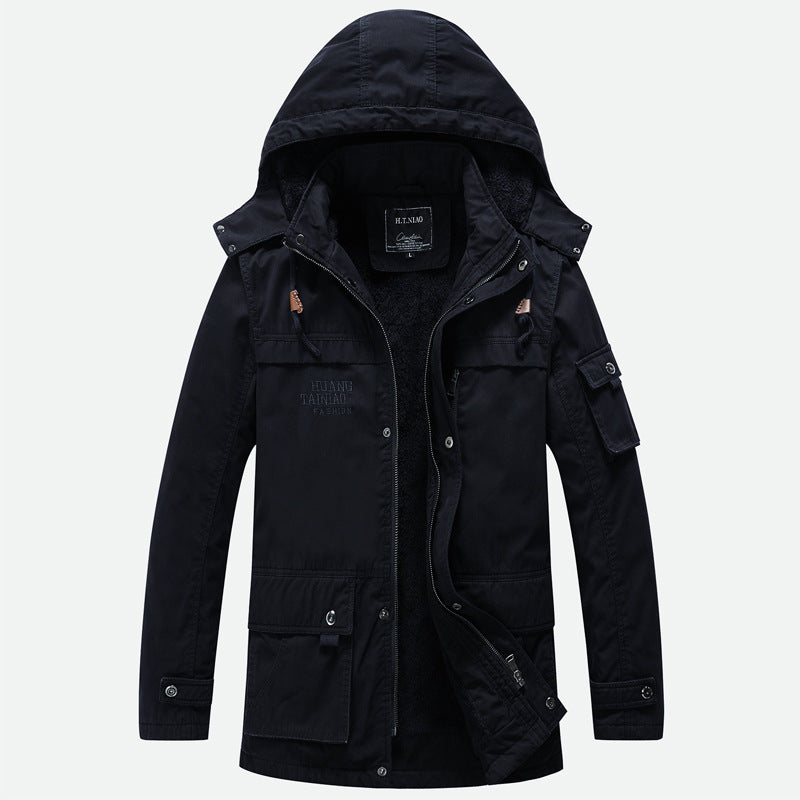 Men's Vintage Fleece Hooded Field Jacket