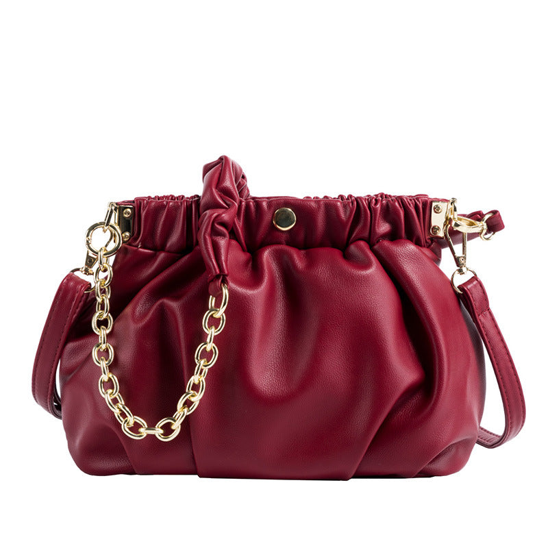 Woman Fold Cloud Oblique Hanging Bag Handbag