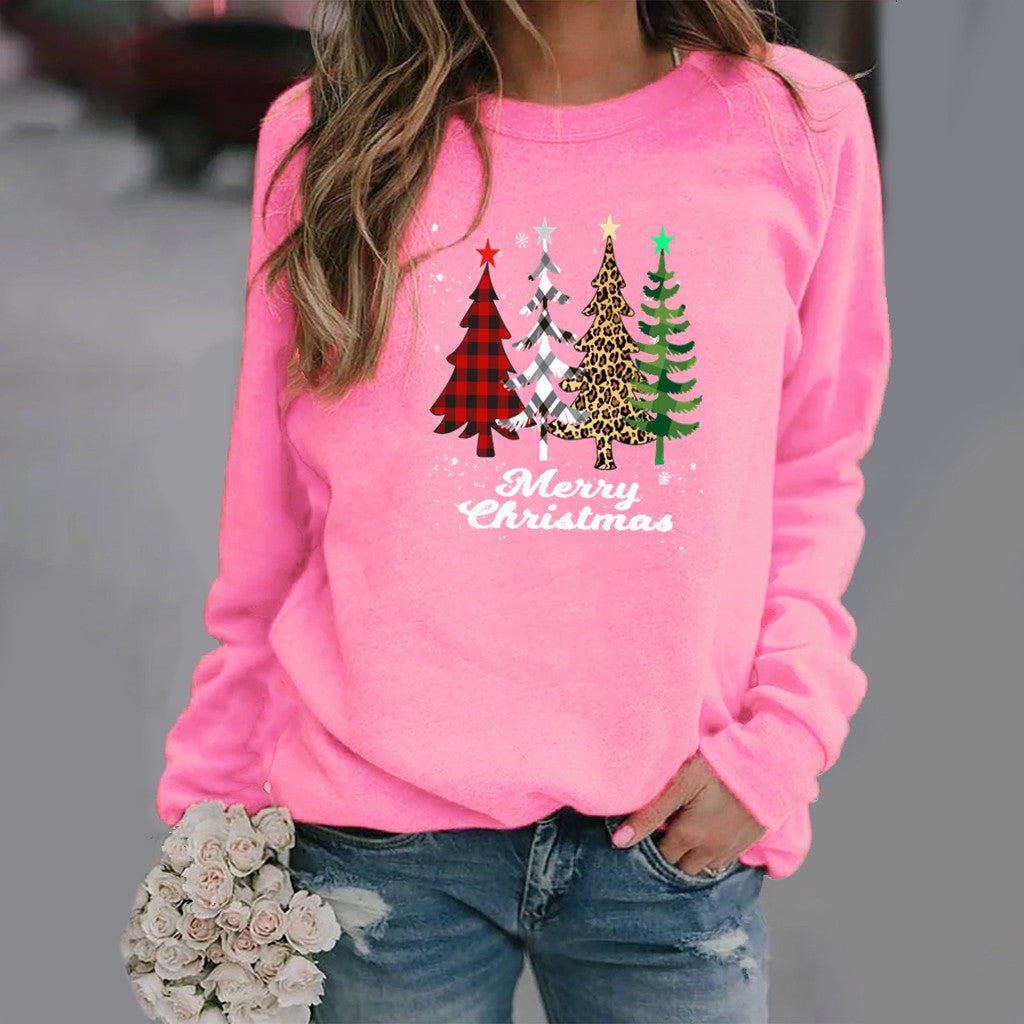 Merry Christmas Tree Round Neck Sweater