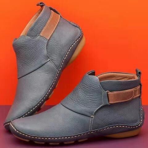 Women's Comfort Leather Flat Boots