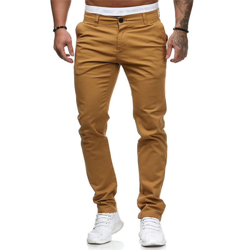 Men's Slim Casual Solid Color Trousers