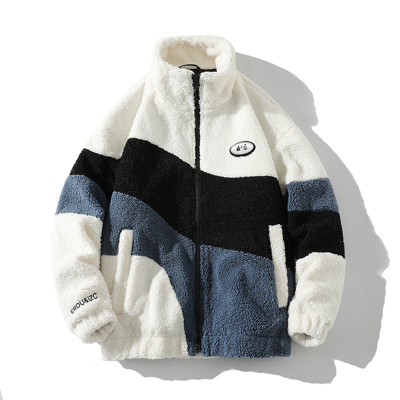 Men's Stand Collar Sherpa Thick Winter Jacket
