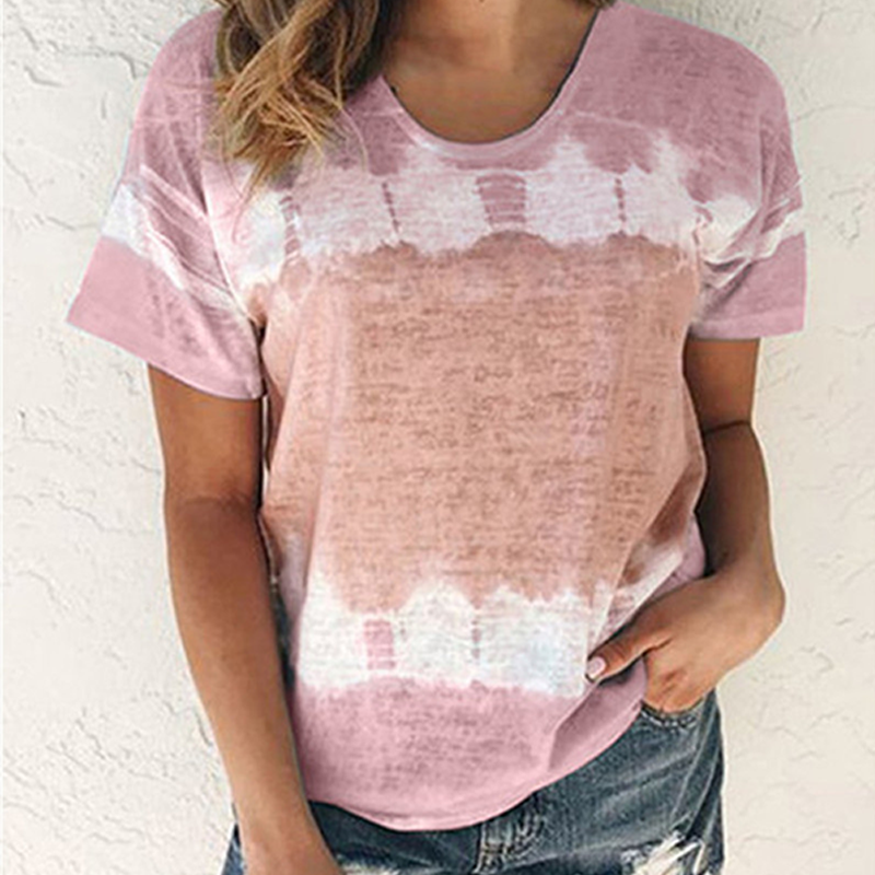 Women's Loose Round Neck Short Sleeve Printed T-Shirt