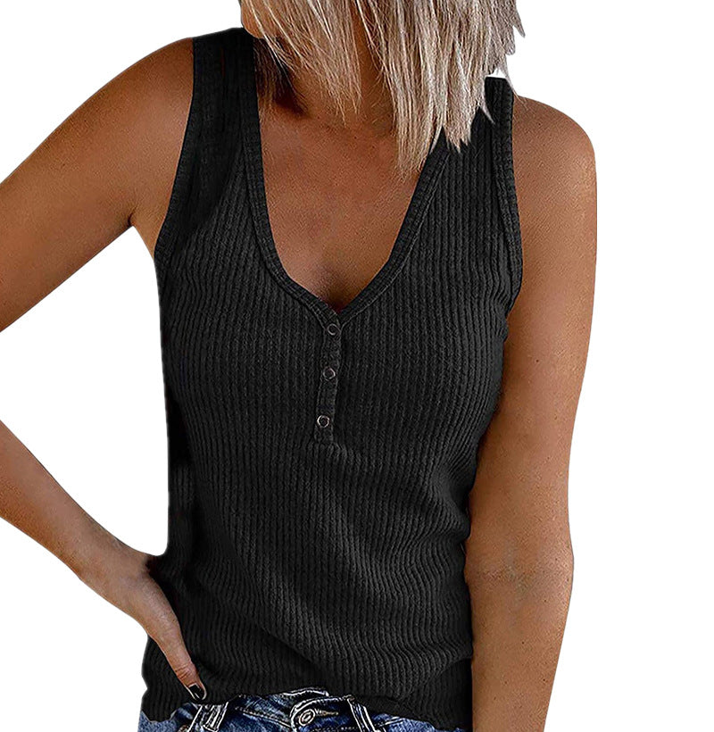 Women's V-Neck Sleeveless T-Shirt