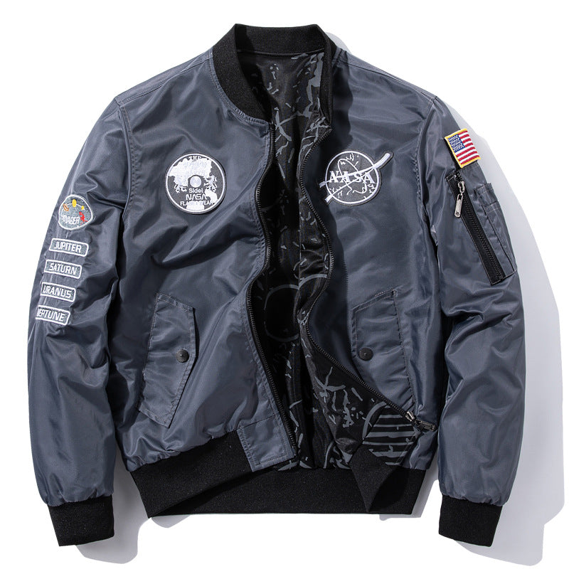 Double-sided Aviator Plus Fat Plus Size Men's Jacket