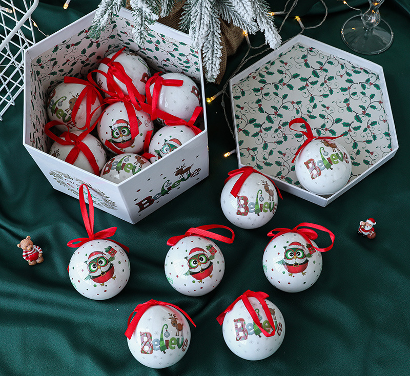 Christmas Snowflake Snowman Bubble Christmas Tree Ornament