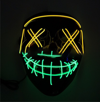 Halloween Clowing Cool Mask Flashing Blood Horror Thriller Flashing LED Mask