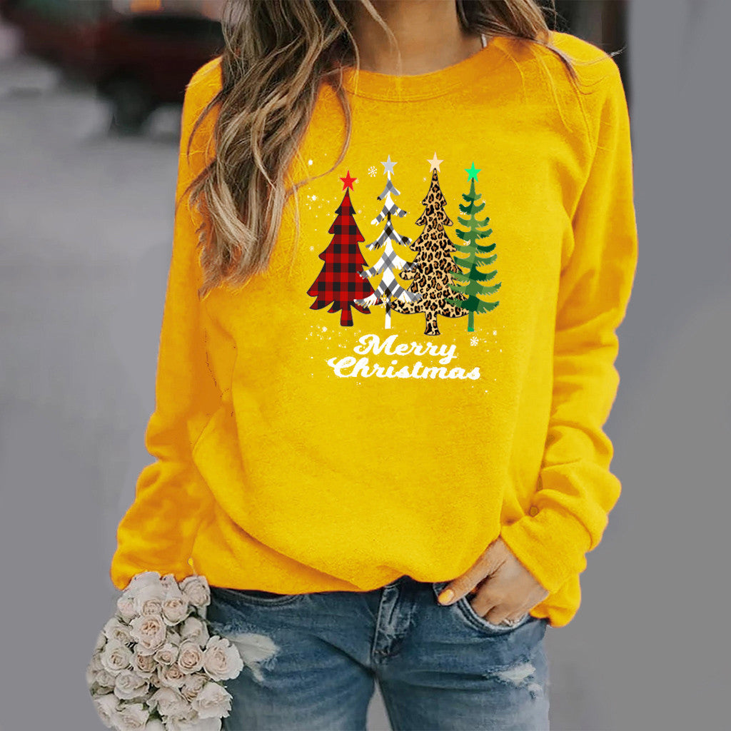 Merry Christmas Tree Round Neck Sweater