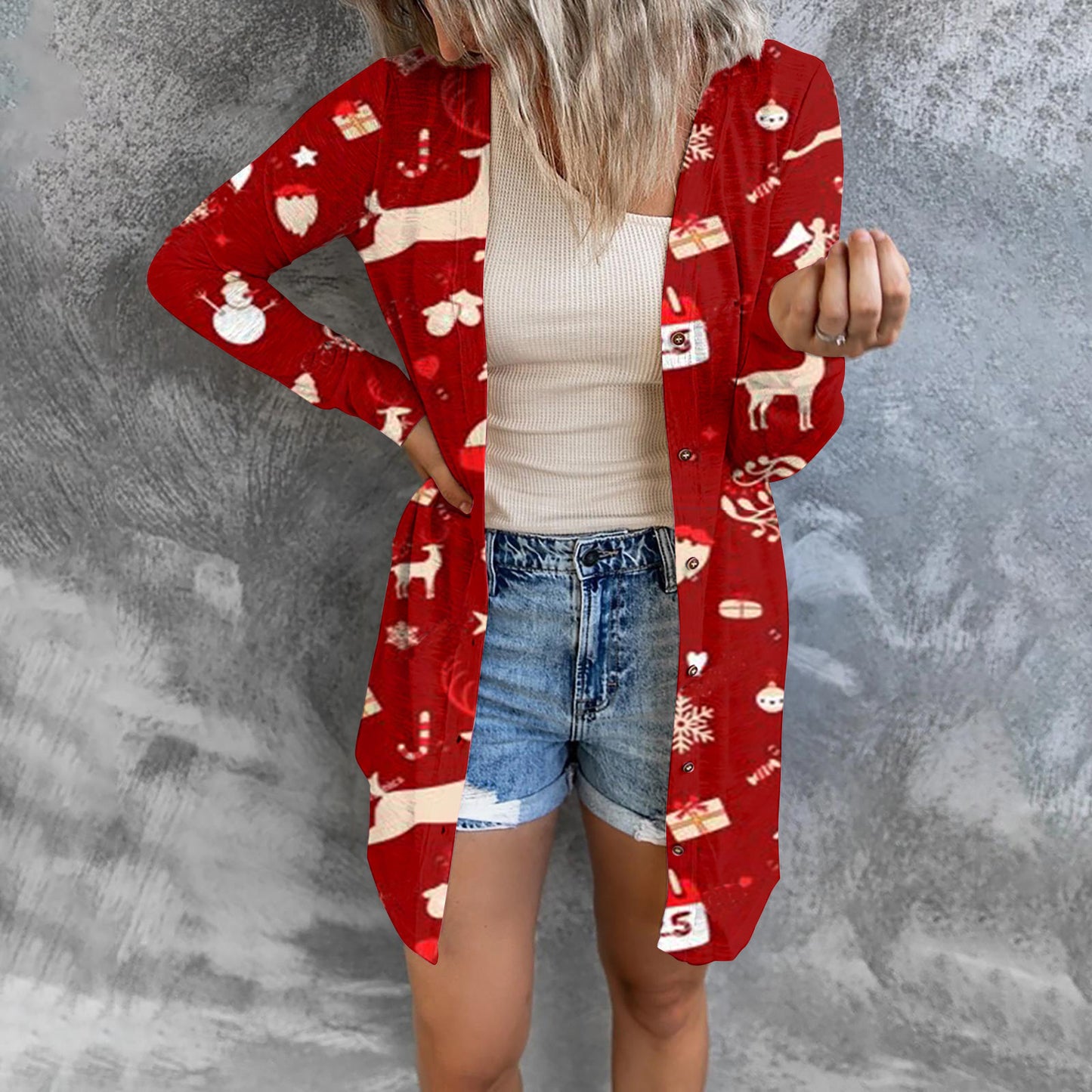 Women's Christmas Casual Cardigan Jacket