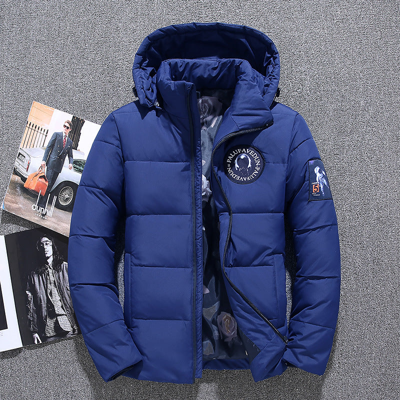 Men's Hooded Winter White Duck Down Padded Coat