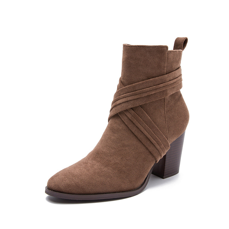 Women's Martin Boots Leather Fleece Boots