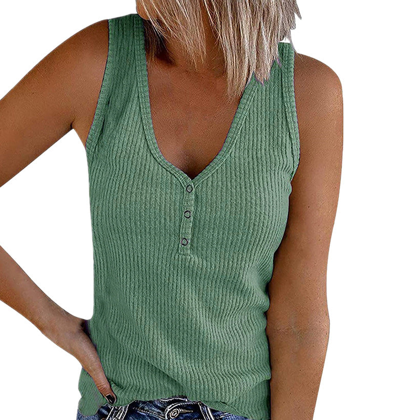 Women's V-Neck Sleeveless T-Shirt