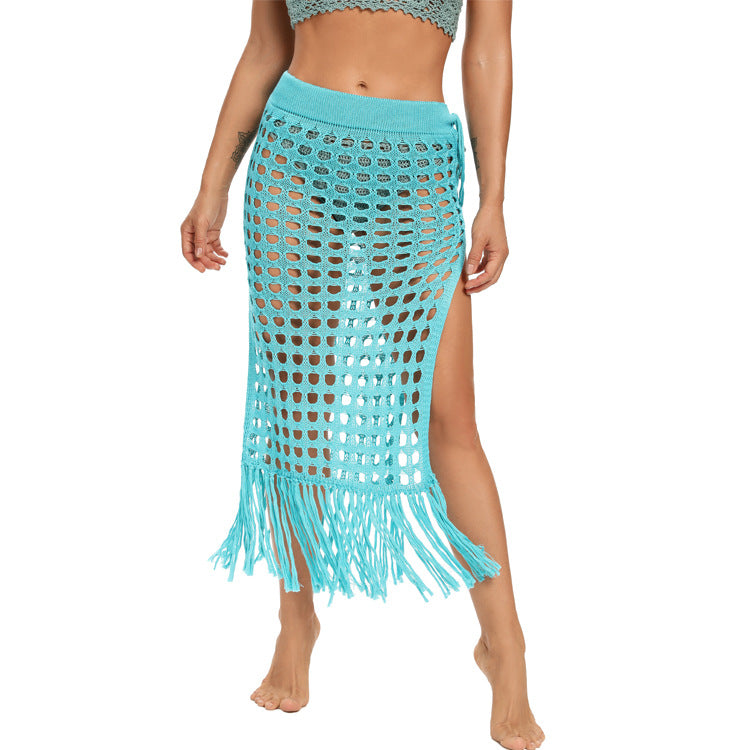 Woman Holiday Fringed Dress Beach Skirt